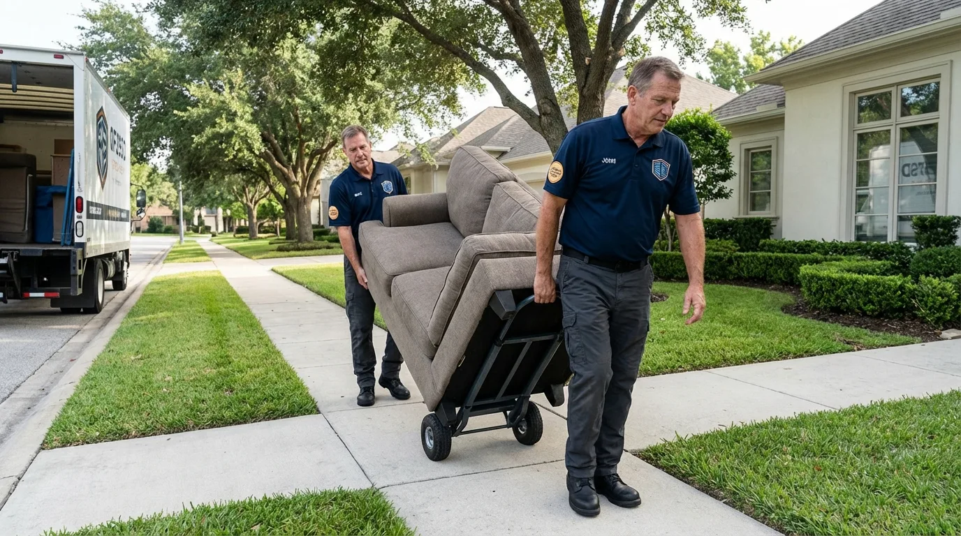 Local residential moving crew loading furniture in Bowling Green, KY